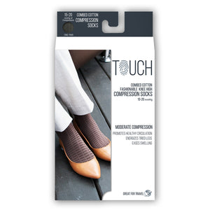 LADIES' FINE CHECKERED PATTERN COMPRESSION SOCKS PACKAGING