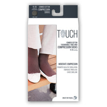 LADIES' BLACK HERRINGBONE PATTERN COMPRESSION SOCKS PACKAGING