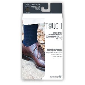 MEN'S FINE CHECKERED PATTERN COMPRESSION SOCKS PACKAGING