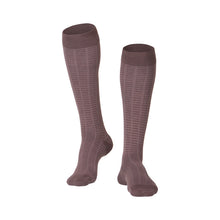 MEN'S BROWN FINE CHECKERED PATTERN COMPRESSION SOCKS