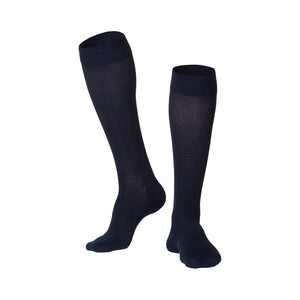 MEN'S BLACK FINE CHECKERED PATTERN COMPRESSION SOCKS