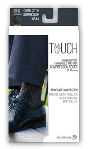 MEN'S BLACK ARGYLE PATTERN COMPRESSION SOCKS PACKAGING