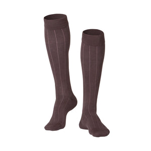 MEN'S BROWN INTELLIGENT RIB PATTERN COMPRESSION SOCKS