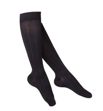 LADIES' BLACK INTELLIGENT RIB PATTERN COMPRESSION SOCKS